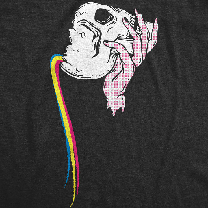 Mens Funny T Shirts Pouring Rainbow Skull Cool Graphic Tee For Men Image 2