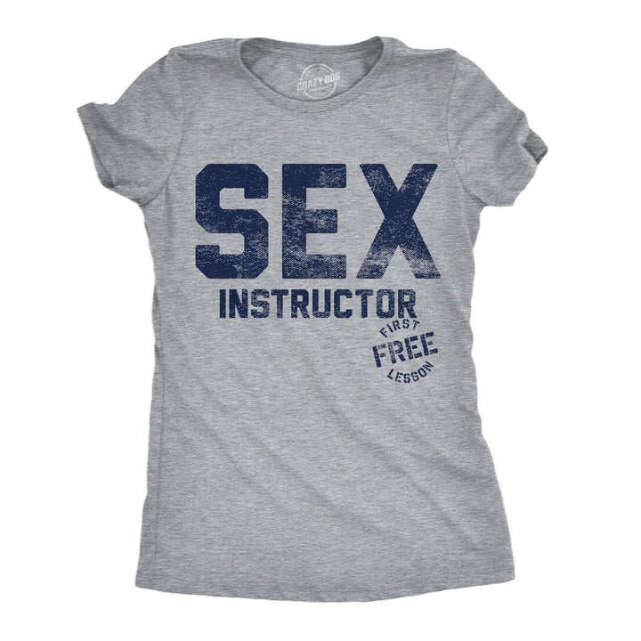 Womens Funny T Shirts Sex Instructor Sarcastic Novelty Tee For Ladies Image 1