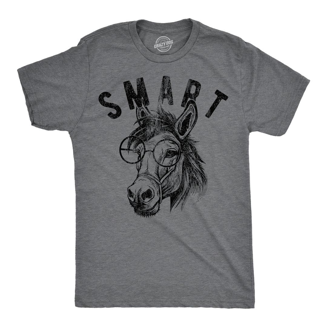 Mens Funny T Shirts Smart a** Sarcastic Donkey Graphic Tee For Men Image 1