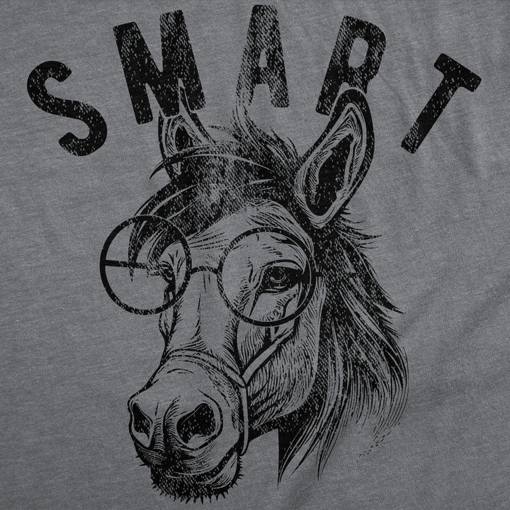 Womens Funny T Shirts Smart a** Sarcastic Donkey Graphic Tee For Ladies Image 2