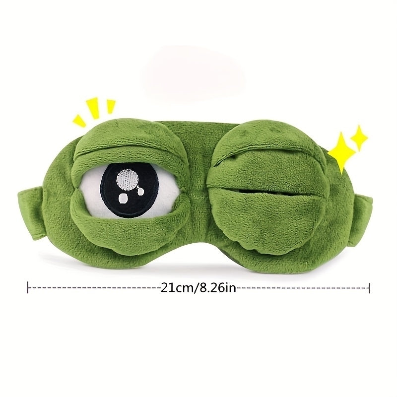 Sad Frog 3d Sleep Eye Mask Padded Shade Cover Sleeping Rest Funny Blindfold Image 4