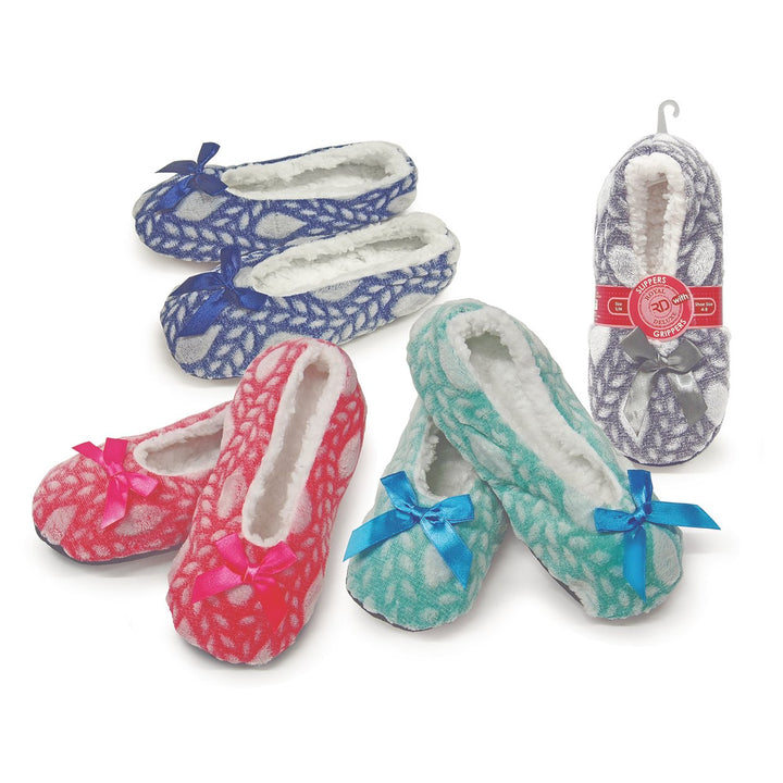 2-Pack  Plush Slipper with Gripper Image 1