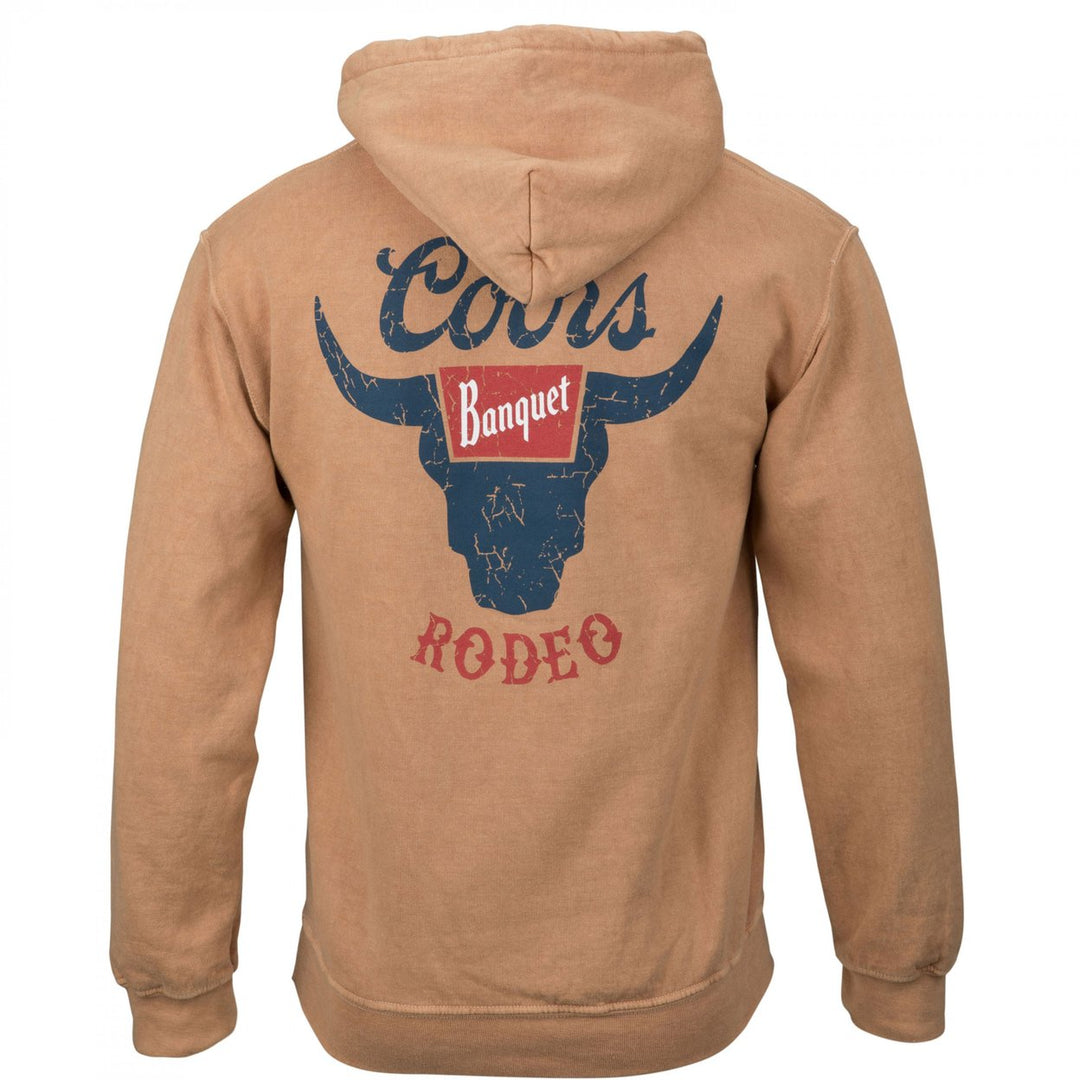 Coors Banquet Rodeo Mineral Wash Front-Back Print Pull-Over Hoodie Image 3