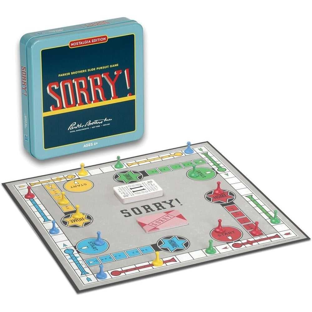 Sorry! Boardgame - Nostalgia Edition in Collectible Tin Image 2