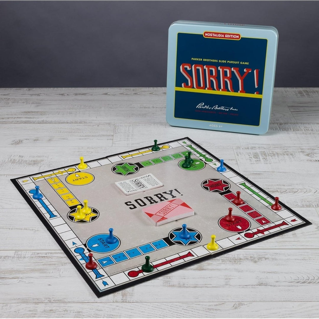 Sorry! Boardgame - Nostalgia Edition in Collectible Tin Image 4