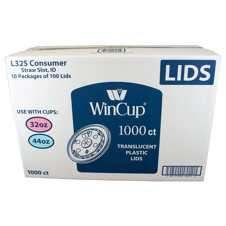 Wincup Translucent Plastic Lids with Straw Slot (1000 Count) Image 1