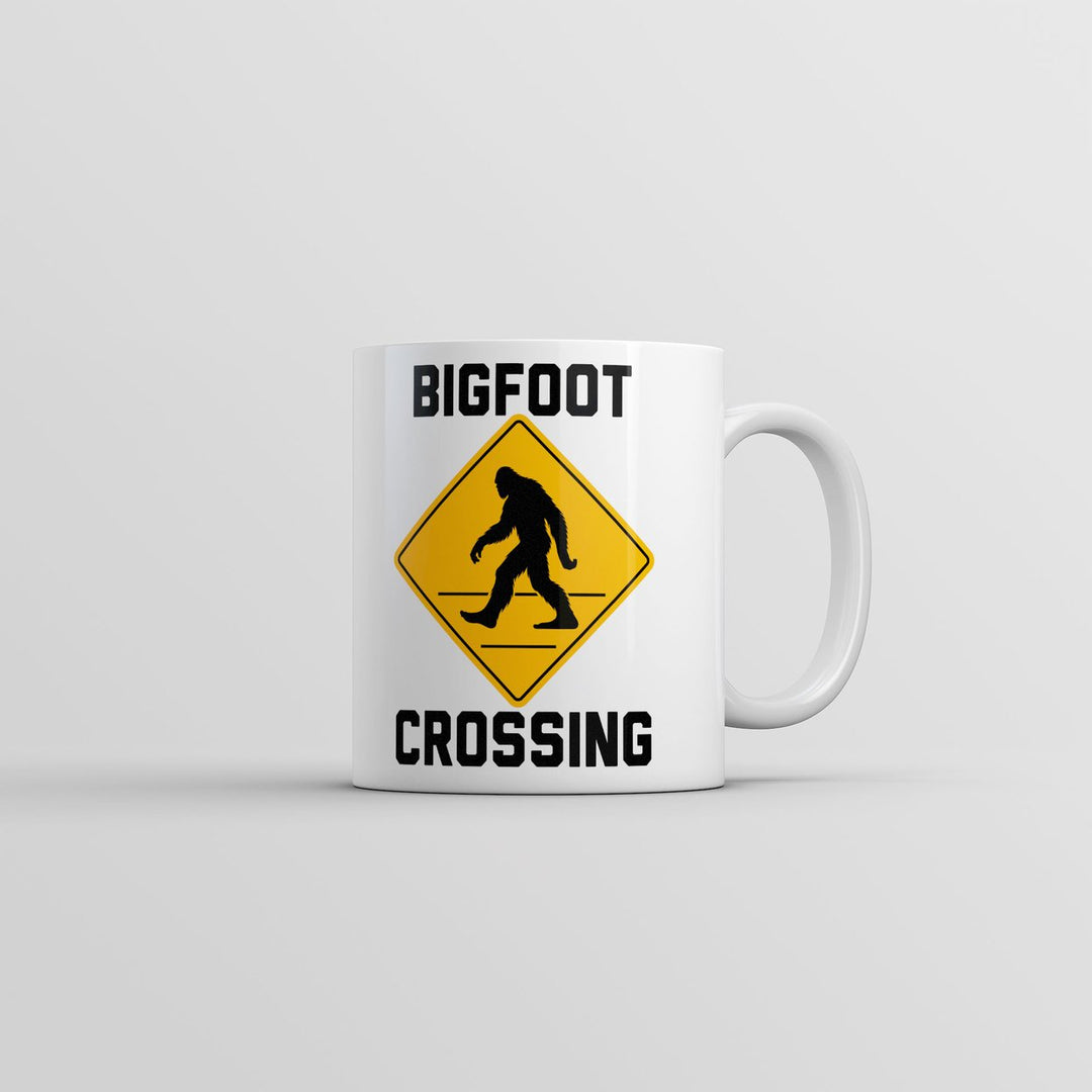 Bigfoot Crossing Mug Funny Novelty Sasquatch Coffee Cup-11oz Image 1