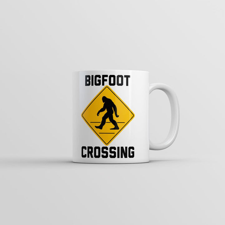 Bigfoot Crossing Mug Funny Novelty Sasquatch Coffee Cup-11oz Image 1