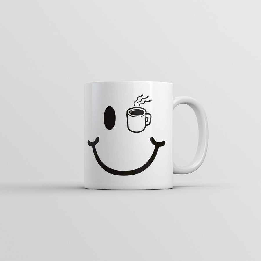 Coffee Cup Eye Smile Mug Funny Novelty Gift Cup-11oz Image 1