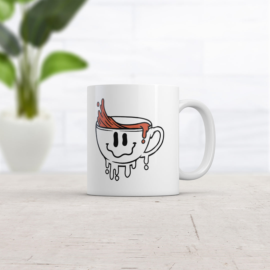 Dripping Melting Smiling Coffee Cup Mug Funny Novelty Gift Cup-11oz Image 2