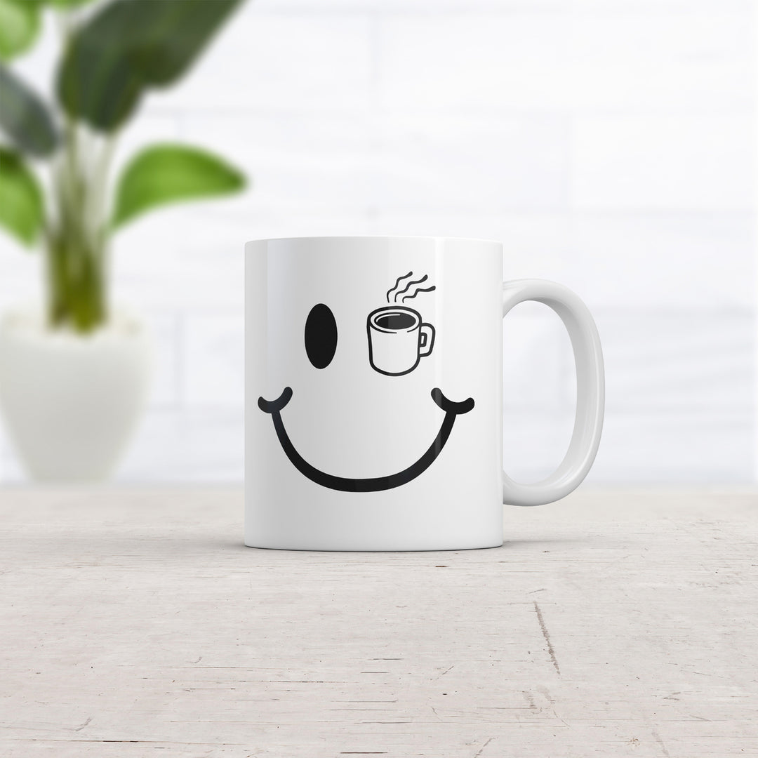 Coffee Cup Eye Smile Mug Funny Novelty Gift Cup-11oz Image 2