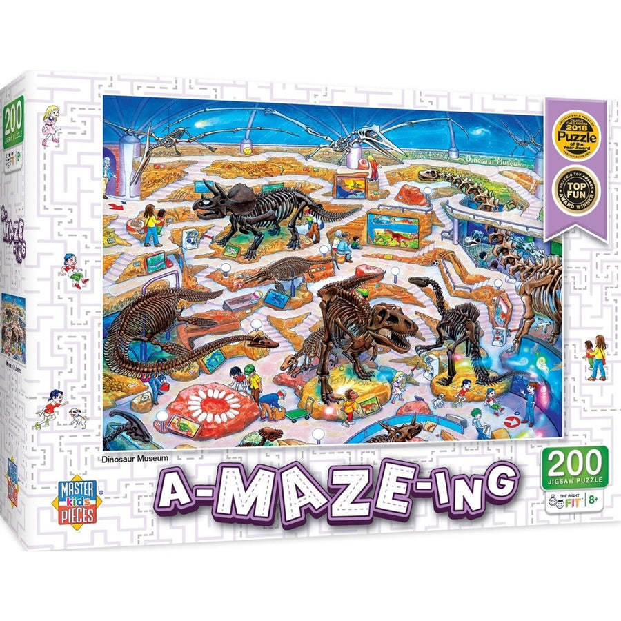 A-Maze-ing - Dinosaur Museum 200 Piece Jigsaw Puzzle Image 1