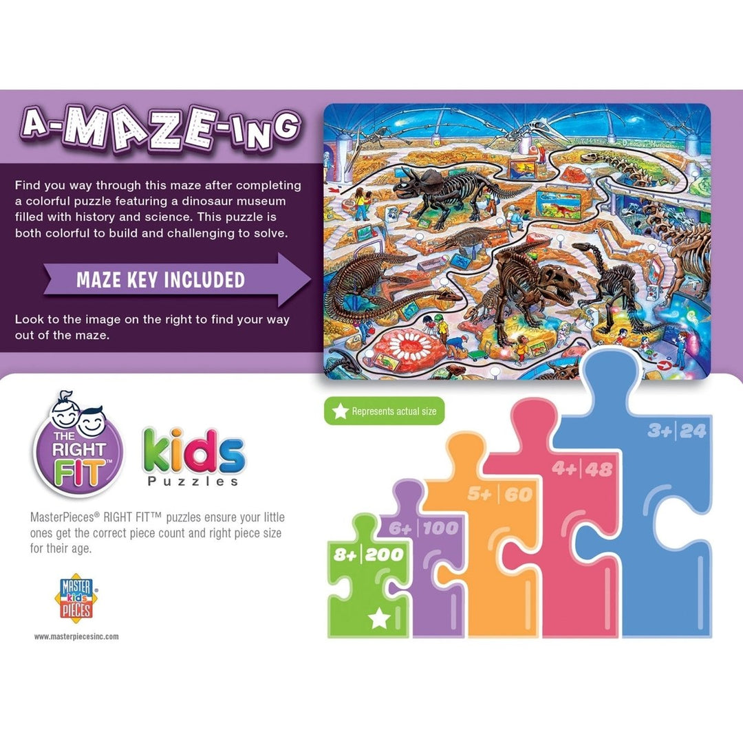 A-Maze-ing - Dinosaur Museum 200 Piece Jigsaw Puzzle Image 3