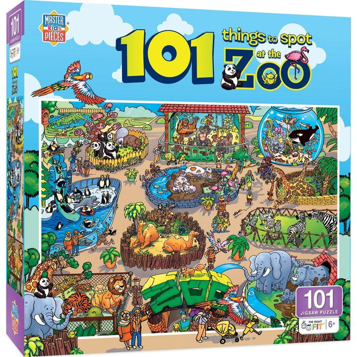 101 Things to Spot at the Zoo Jigsaw Puzzle 101 Pieces 19x14 inch Ages 6+ Image 1