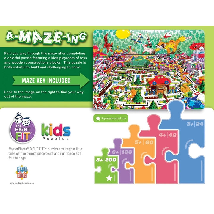 A-Maze-ing - Toy Blocks 200 Piece Jigsaw Puzzle Image 3