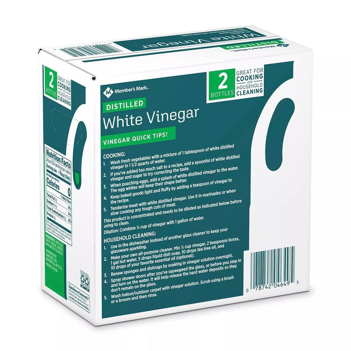 Members Mark Distilled White Vinegar 1 Gallon (Pack of 2) Image 2