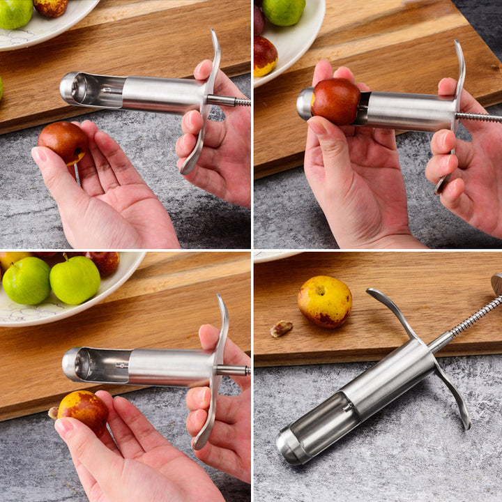 Stainless Steel Fruit Pit Jujube Core Remover Corer Image 3