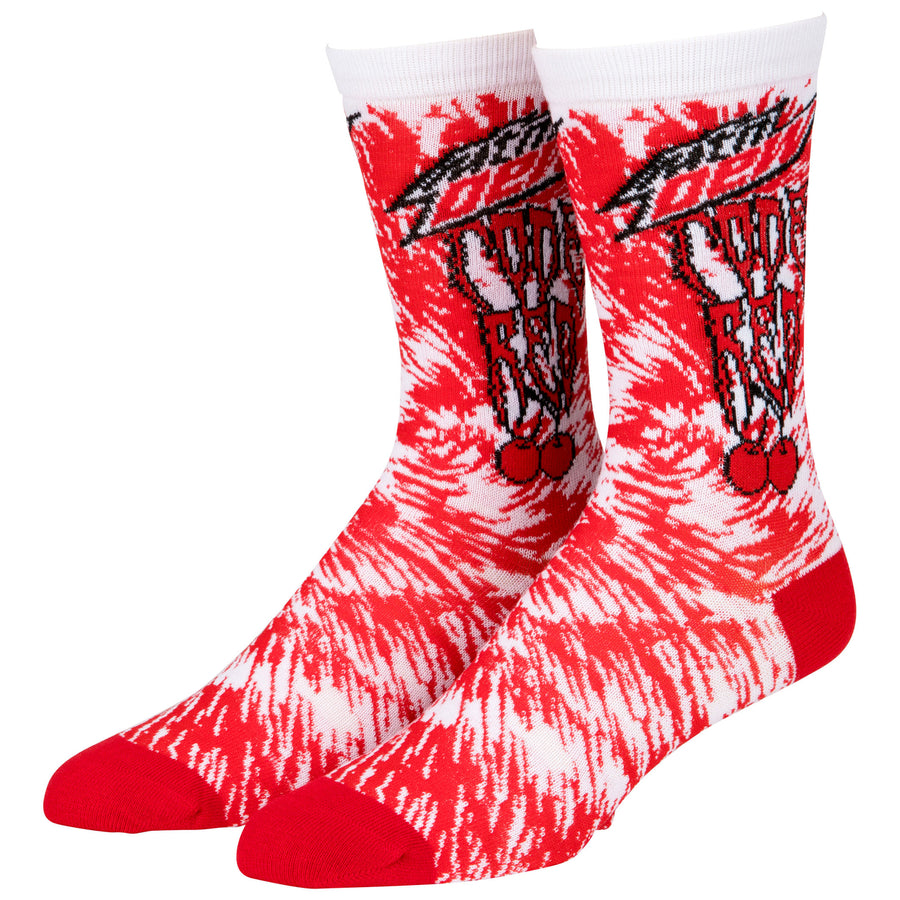 Mountain Dew Code Red Logo Crew Socks Image 1