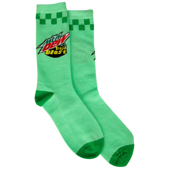 Mountain Dew Baja Blast Logo Crew Socks Image 4