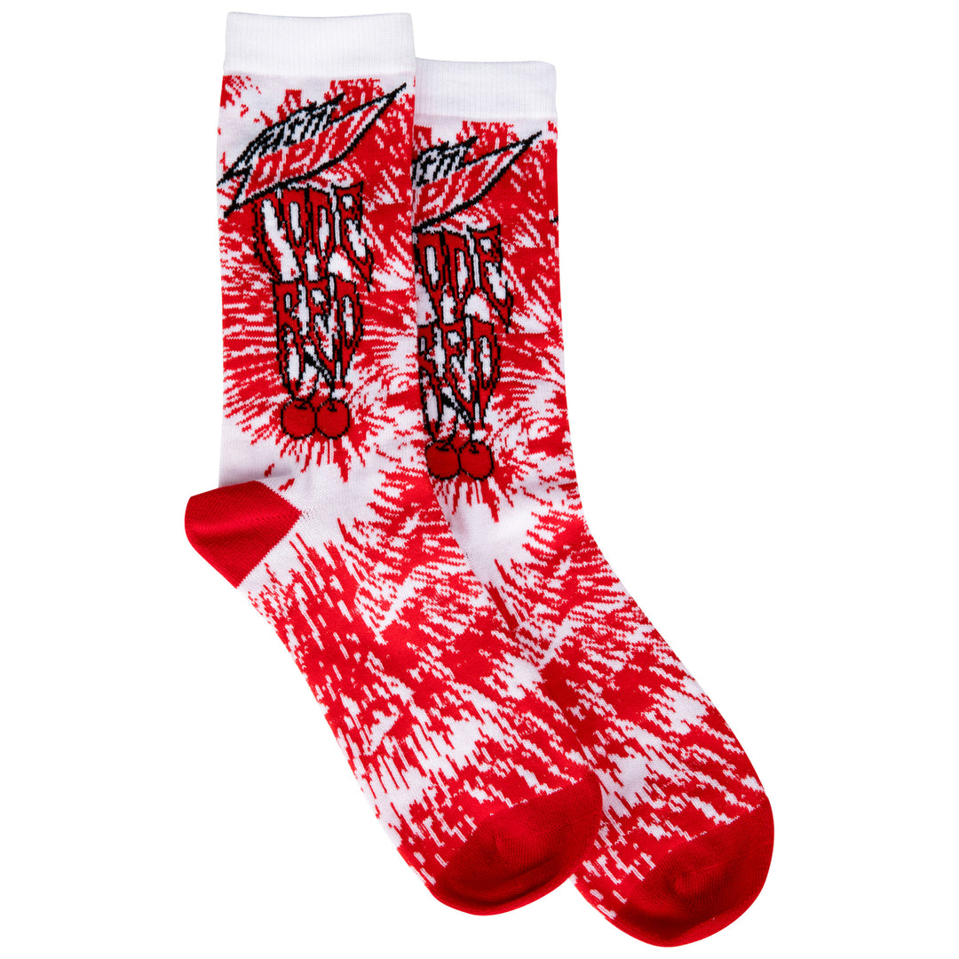 Mountain Dew Code Red Logo Crew Socks Image 4