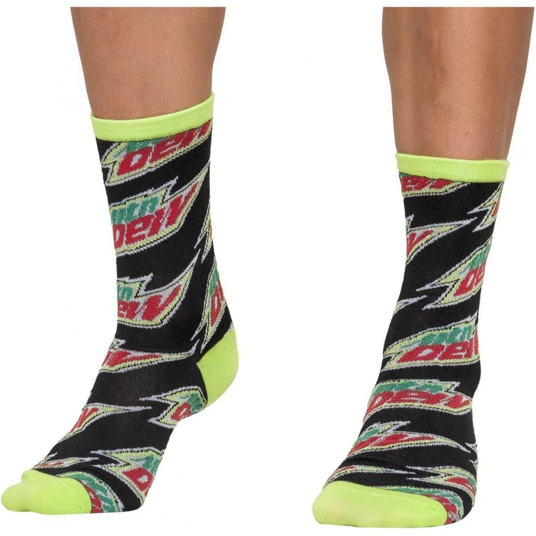 Mountain Dew Assorted Logos 3-Pack Crew Socks Image 3