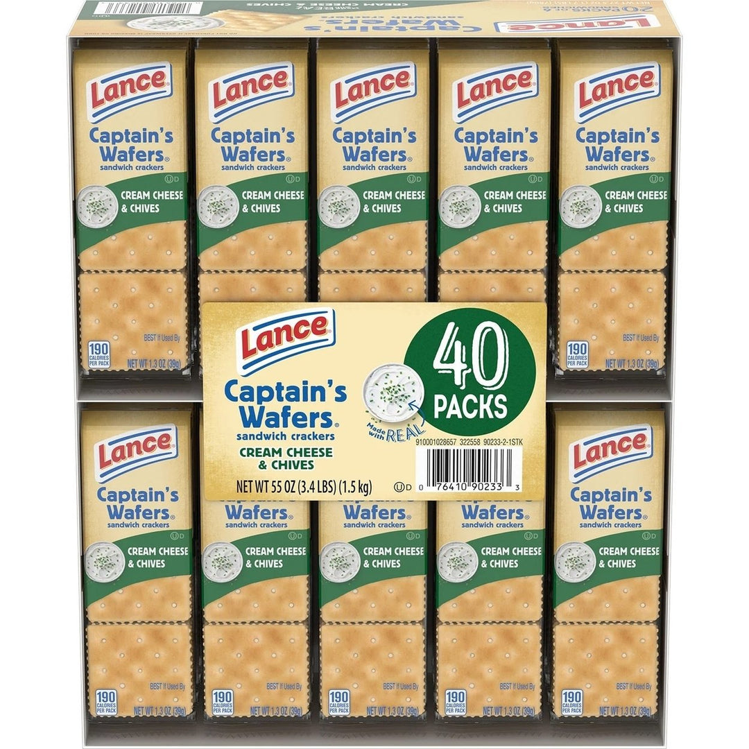 Lance Captains Wafers Cream Cheese and Chives 1.3 Ounce (Pack of 40) Image 2