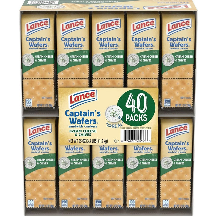 Lance Captains Wafers Cream Cheese and Chives1.3 Ounce (Pack of 40) Image 2