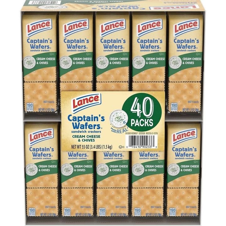 Lance Captains Wafers Cream Cheese and Chives 1.3 Ounce (Pack of 40) Image 2