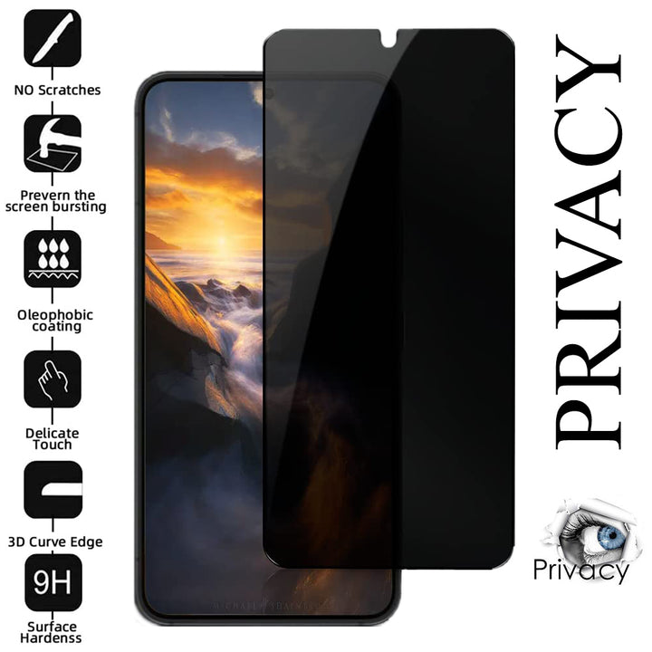 Samsung Galaxy S24 Plus Privacy Tempered Glass Screen Protector 9H Anti-Spy Image 1