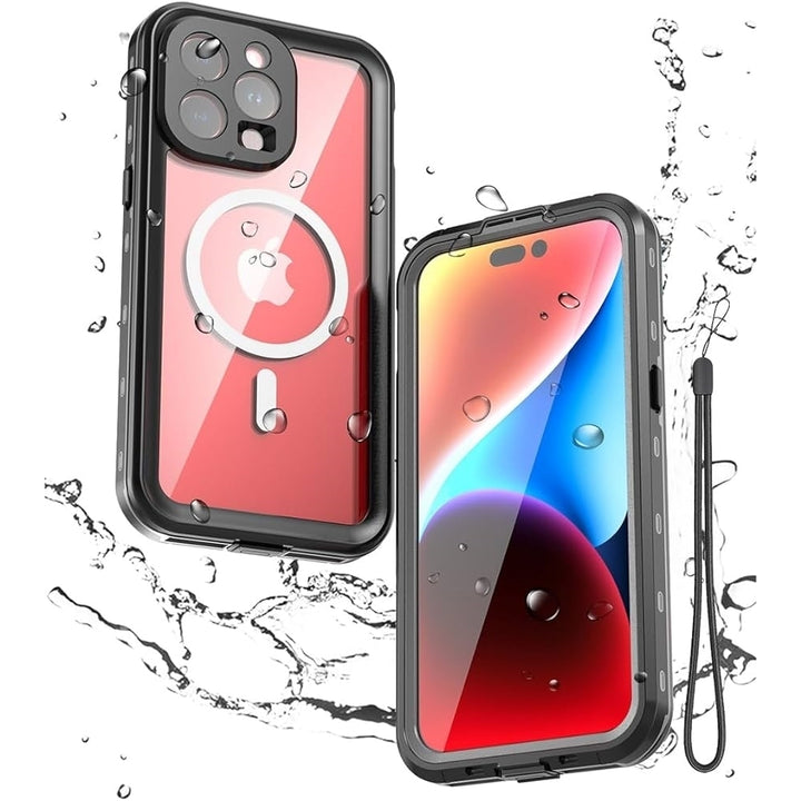 For Apple iPhone 15 6.1 inch Redpepper Waterproof Swimming Shockproof Dirt Proof Case Cover Black Image 1