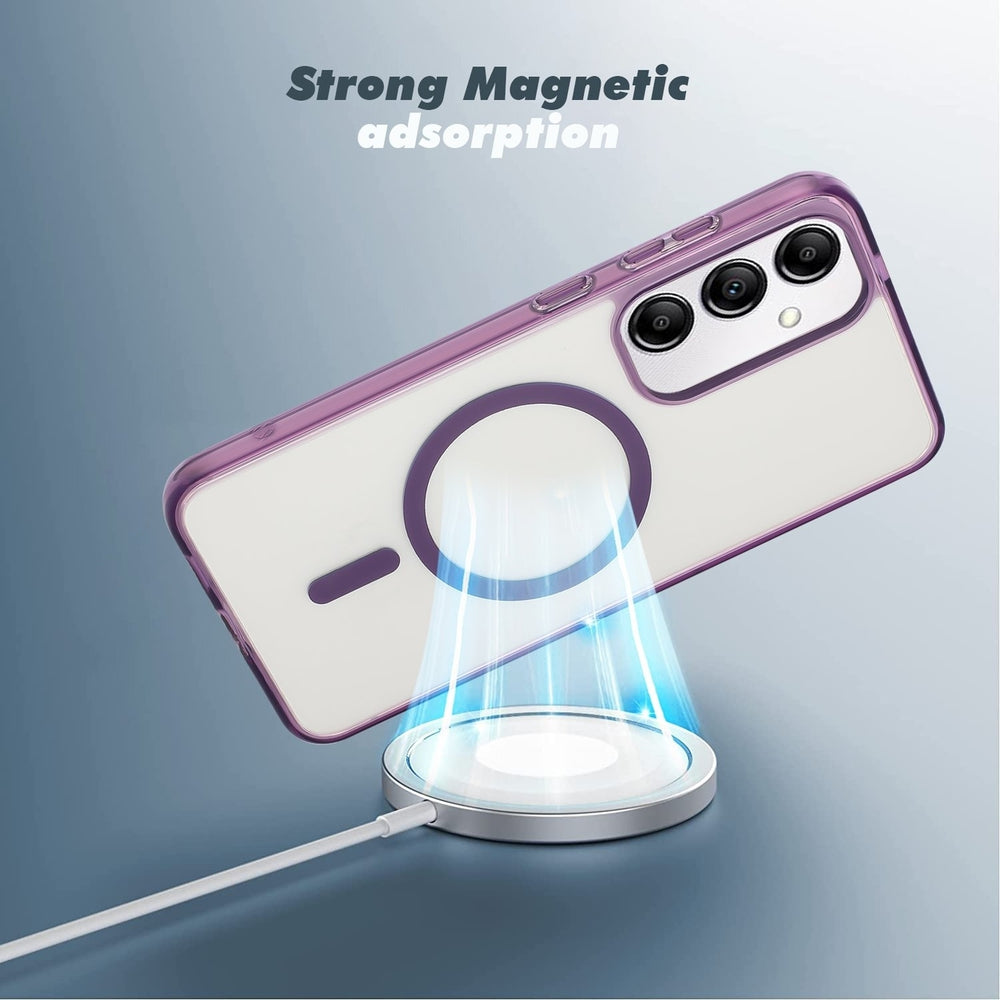 For Samsung Galaxy S24 Crystal Transparent Camera Protection Magnetic Magsafe Wireless Charging Shockproof Hybrid Case Image 2