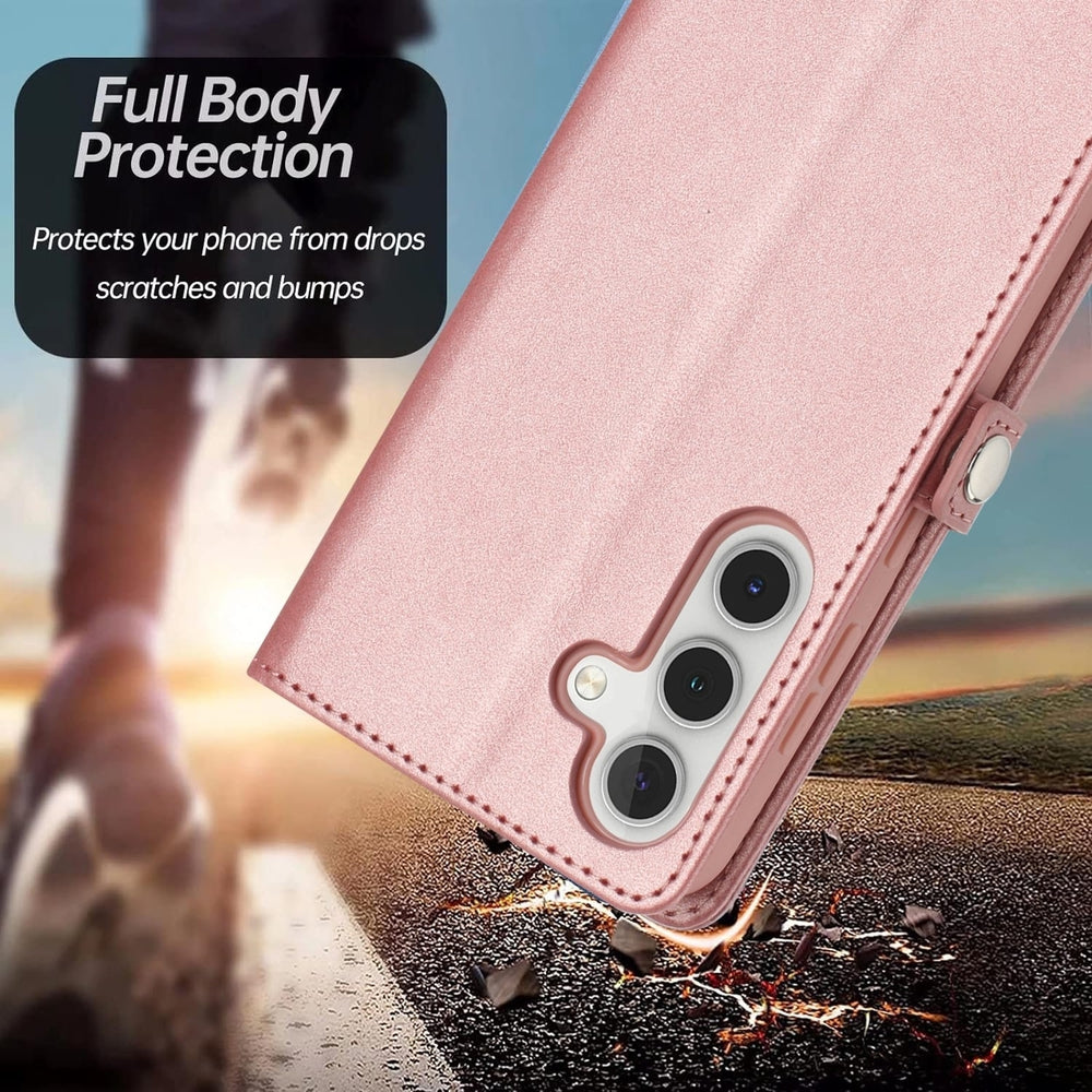 For Samsung Galaxy S24 Plus / SM-926 Full Body Cover Protective Shockproof Card Slot Flap Folio Stand Leather Wallet Image 2