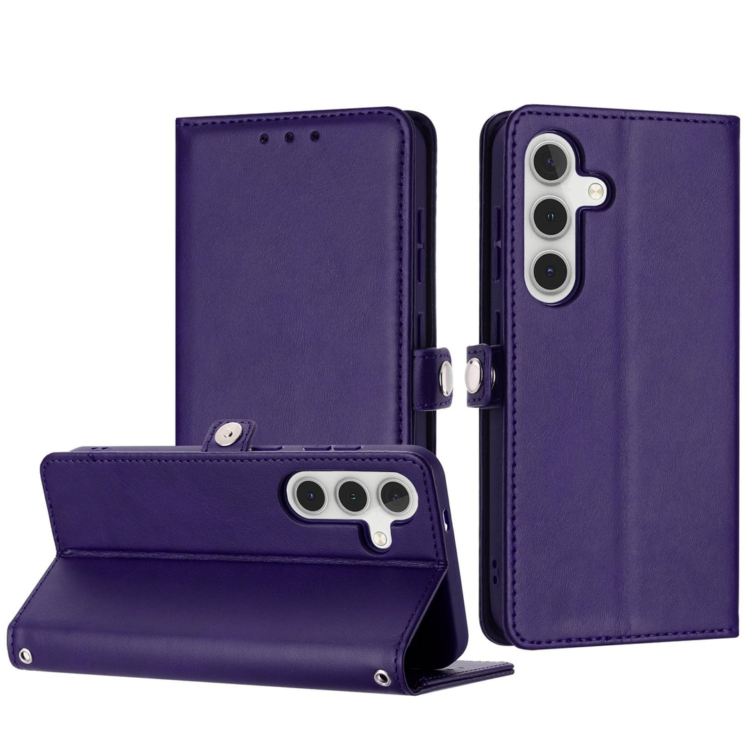 For Samsung Galaxy S24 Plus / SM-926 Full Body Cover Protective Shockproof Card Slot Flap Folio Stand Leather Wallet Image 8