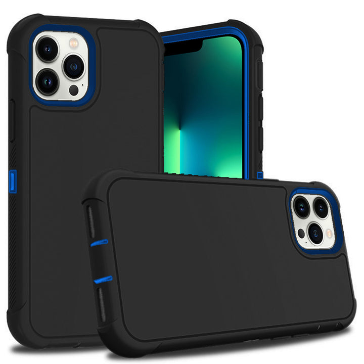 For Apple iPhone 15 Plus 6.7 inch Slim Dual layer Shockproof Protective Defender Armor Hybrid Case Cover Black/Black Image 6