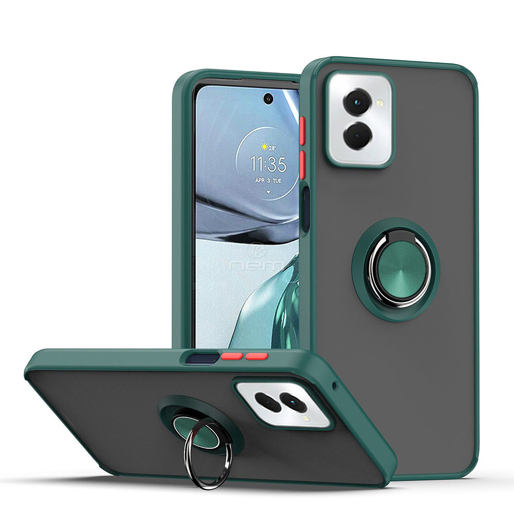 For Motorola Moto G Power 5G 2024 Impact Metal Ring Holder Stand Magnetic Car Mount Shockproof Protective Hybrid Case Image 4