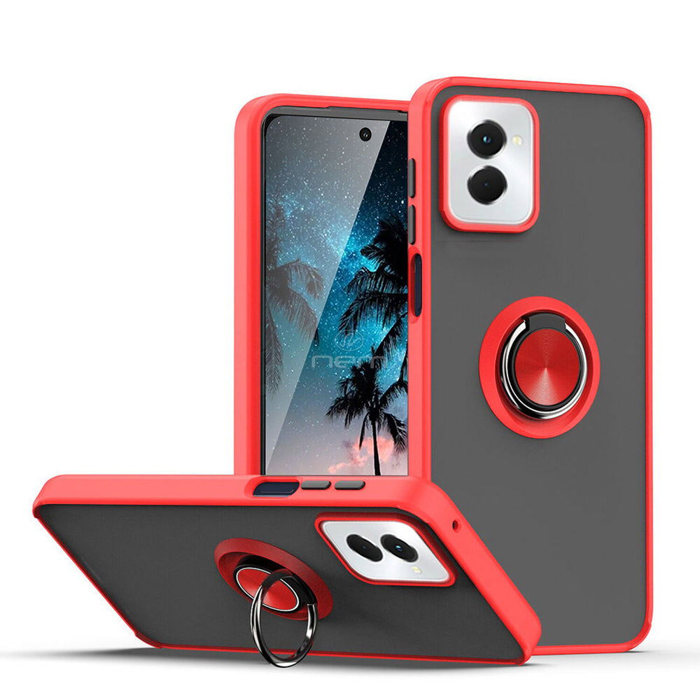 For Motorola Moto G Power 5G 2024 Impact Metal Ring Holder Stand Magnetic Car Mount Shockproof Protective Hybrid Case Image 6