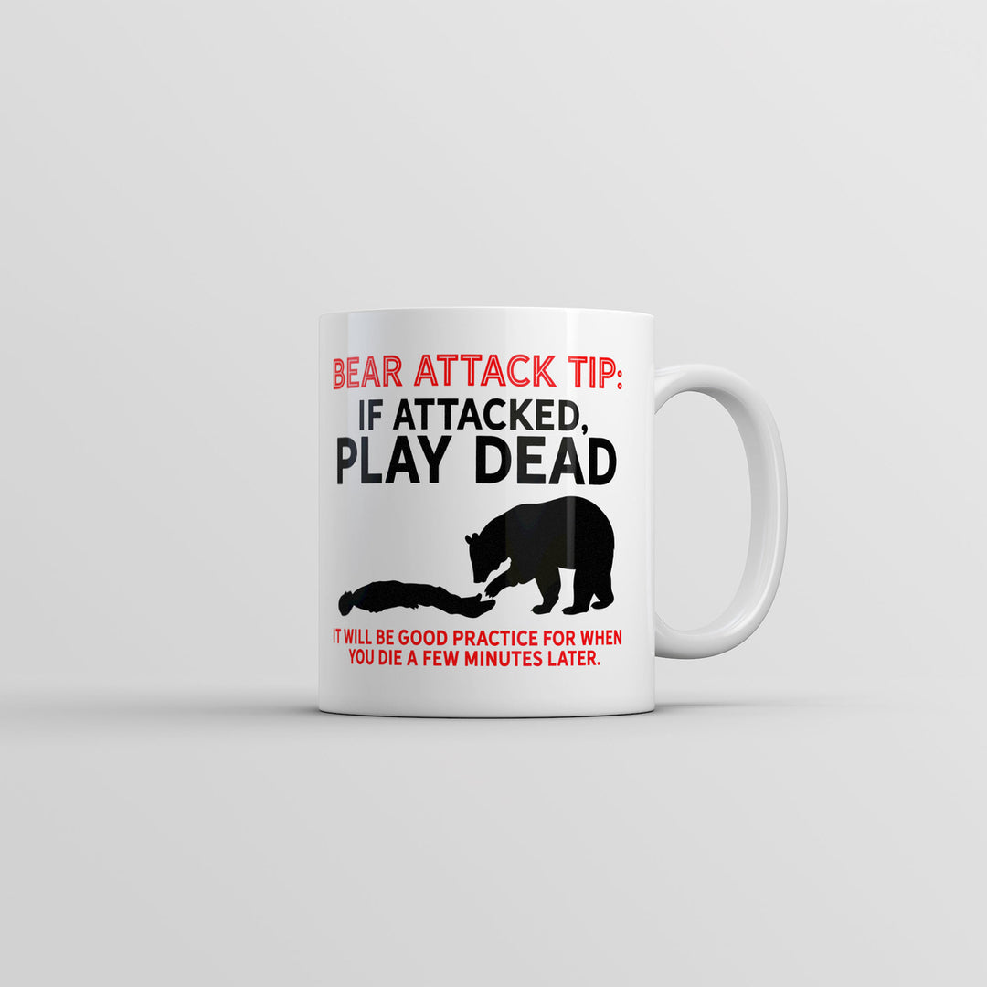 Bear Attack Tip Mug Funny Sarcastic Animal Novelty Coffee Cup-11oz Image 1