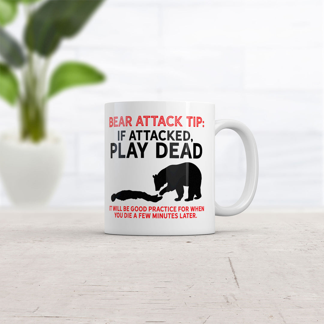 Bear Attack Tip Mug Funny Sarcastic Animal Novelty Coffee Cup-11oz Image 2