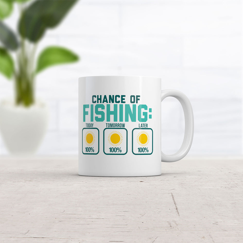 Chance Of Fishing Mug Funny Novelty Fish Graphic Coffee Cup-11oz Image 2