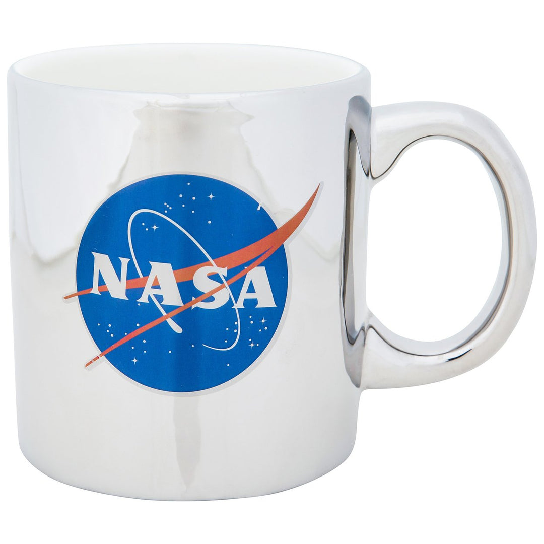 NASA Logo Chrome Finish 18 oz Ceramic Mug Image 1