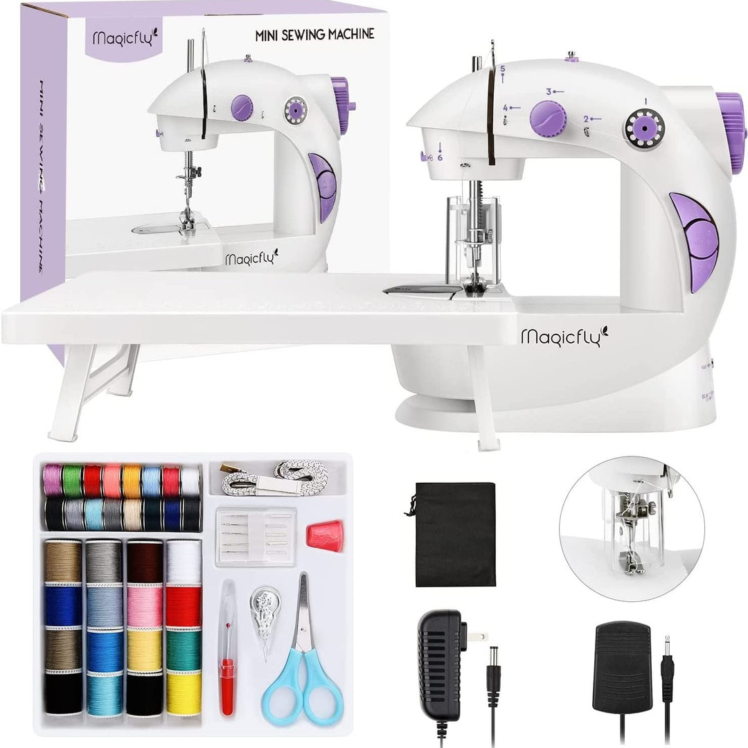 Magicfly Portable Electric Sewing Crafting Mending Machine w/ LED Light + Extension Table Image 2