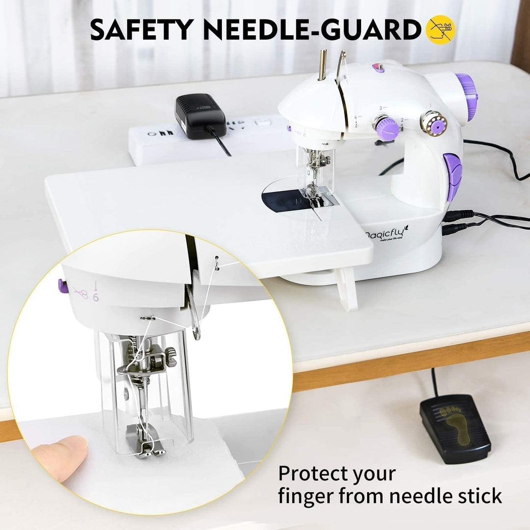 Magicfly Portable Electric Sewing Crafting Mending Machine w/ LED Light + Extension Table Image 4