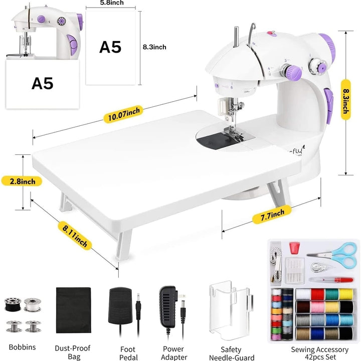 Magicfly Portable Electric Sewing Crafting Mending Machine w/ LED Light + Extension Table Image 6