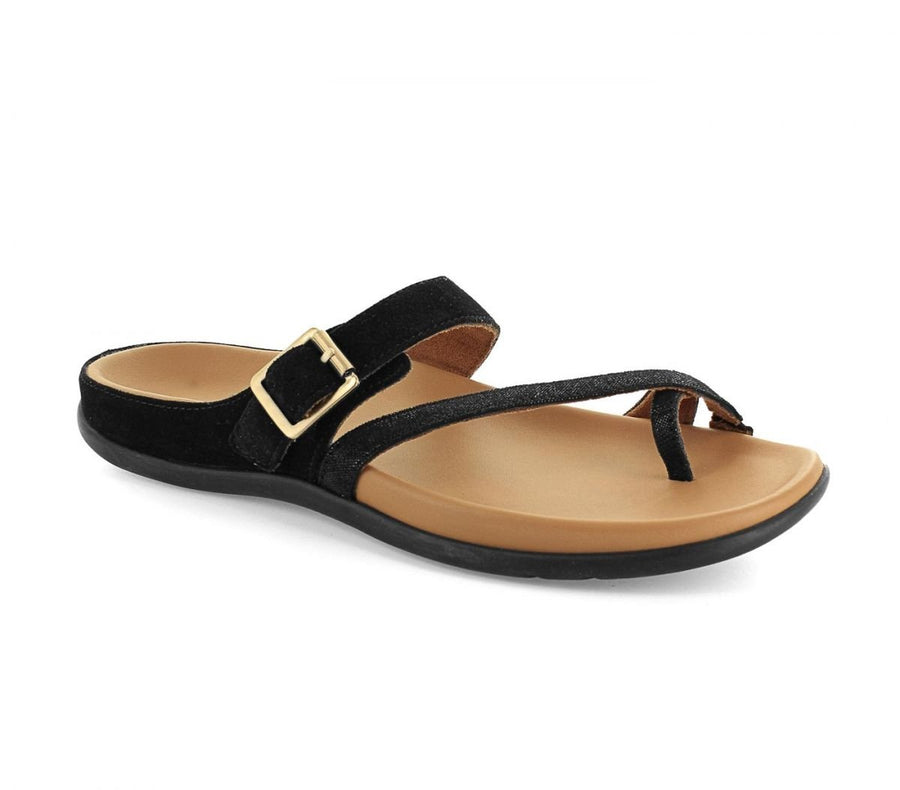 Strive Womens Nusa II Sandal Black Velour - 23080AJ 38 BLACK VELOUR Image 1