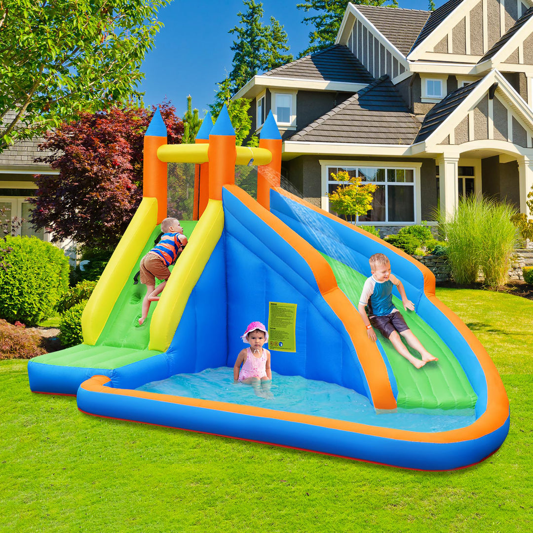 Inflatable Water Slide Mighty Bounce House Castle Moonwalk Jumper /Without Blower Image 2