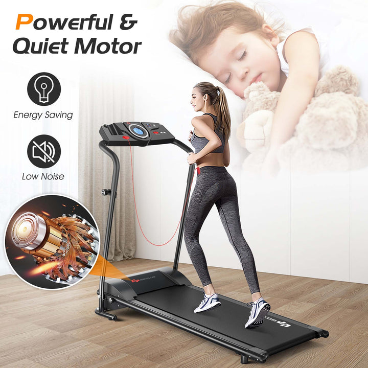 1HP Electric Treadmill Folding Motorized Power Running Fitness Machine Image 7