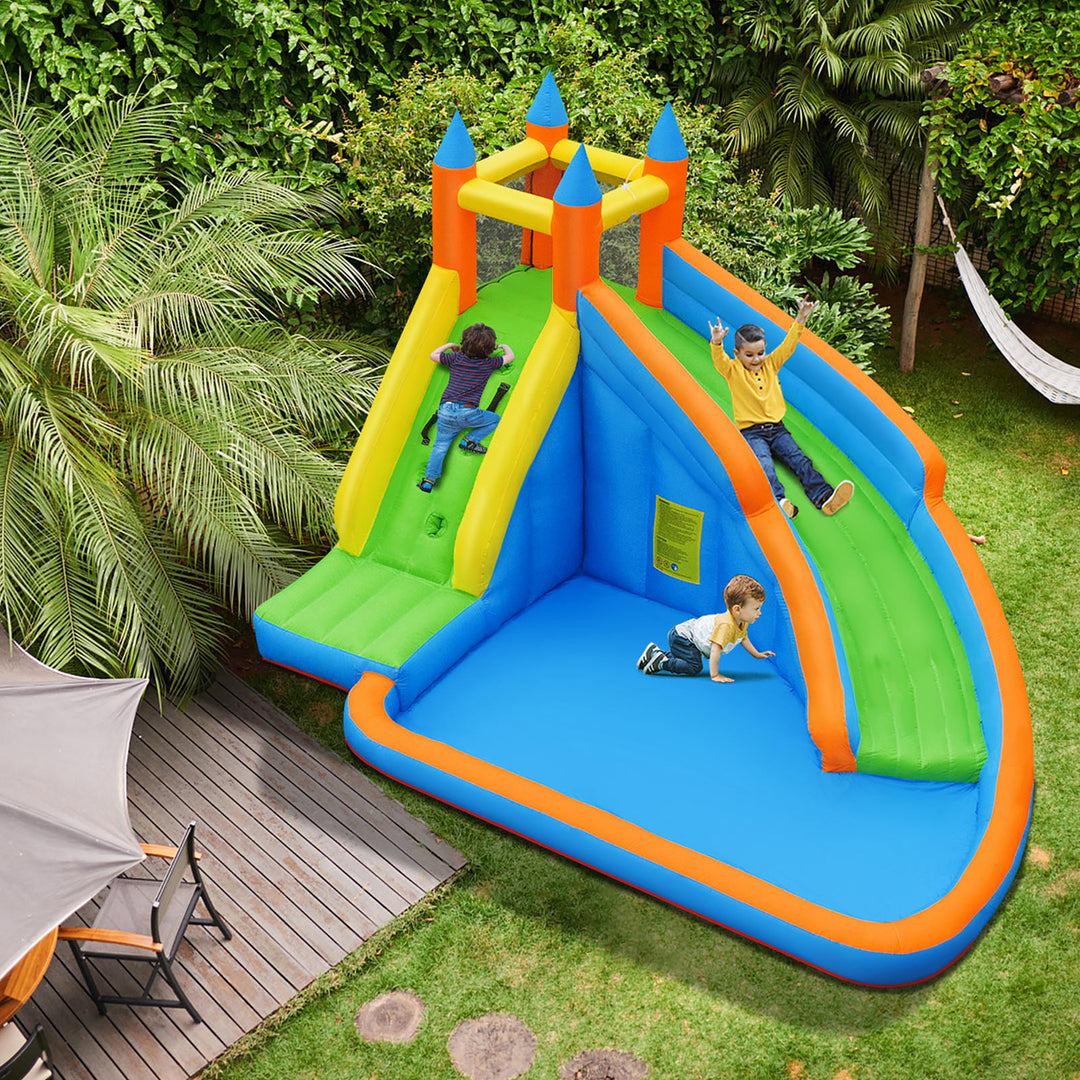 Inflatable Water Slide Mighty Bounce House Castle Moonwalk Jumper /Without Blower Image 3