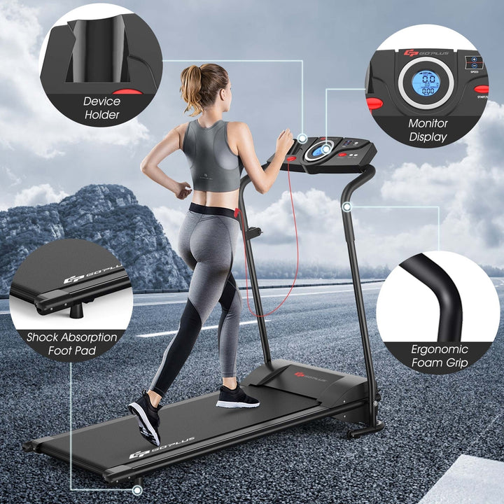 1HP Electric Treadmill Folding Motorized Power Running Machine Fitness Image 8