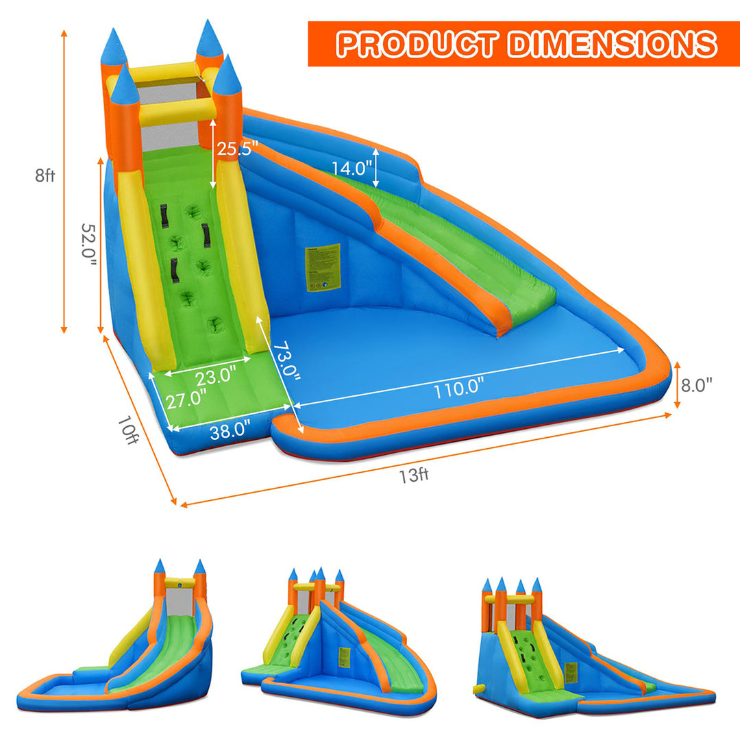 Inflatable Water Slide Mighty Bounce House Castle Moonwalk Jumper /Without Blower Image 4