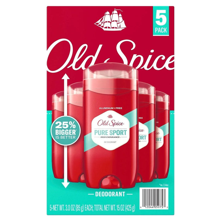 Old Spice High Endurance Deodorant 48-Hr. Protection Pure Sport 3 Oz (5 Pack) Image 1